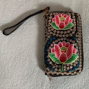 new embroidered wristlet!!